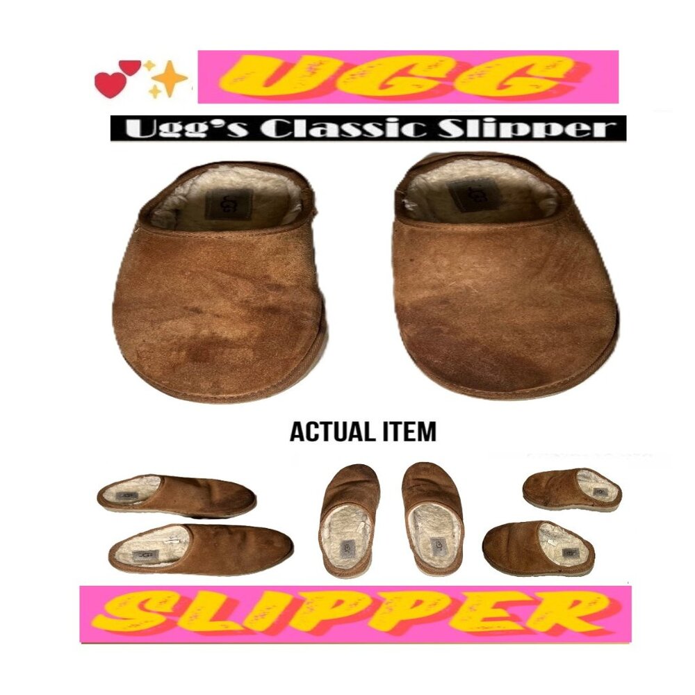 🛑UGG Authentic ➕🆒 SLIPPERS Logo SHOES Platform SLIDES Suede Fur 💸BUY NOW‼️